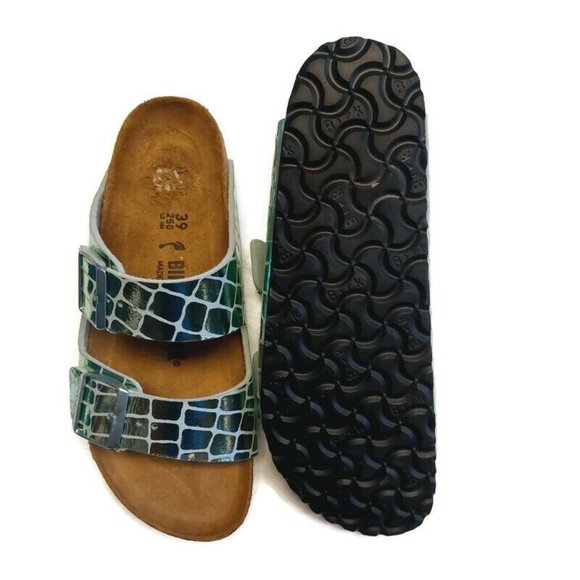 Birkenstock Arizona BS Sandals Womens Size 8-8.5 NARROW Gator Gleam Mineral - Picture 7 of 9